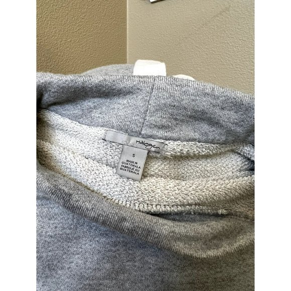 HALOGEN Women's Gray Sweatshirt Yoga Collared Open Back and Tie Size SMALL - Picture 4 of 4